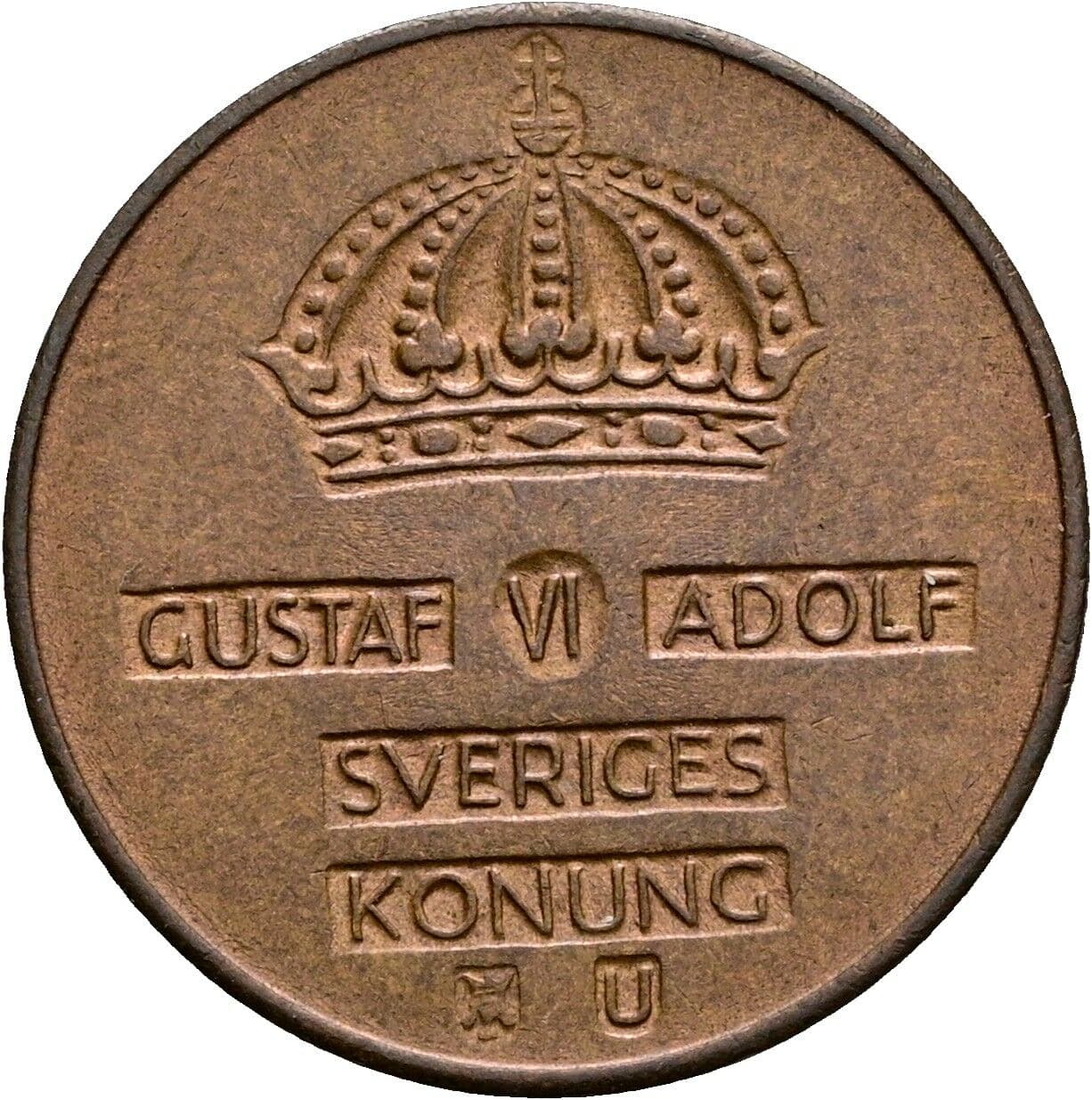 2 Öre Gustaf VI Adolf (1950-1973) 1964 – Rückseite