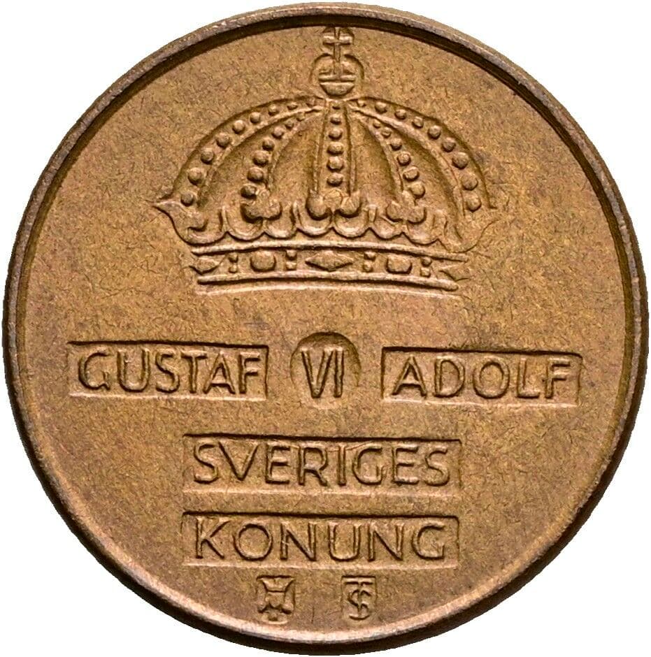 1 Öre Gustav VI. Adolf (1950-1973) 1960 – Rückseite