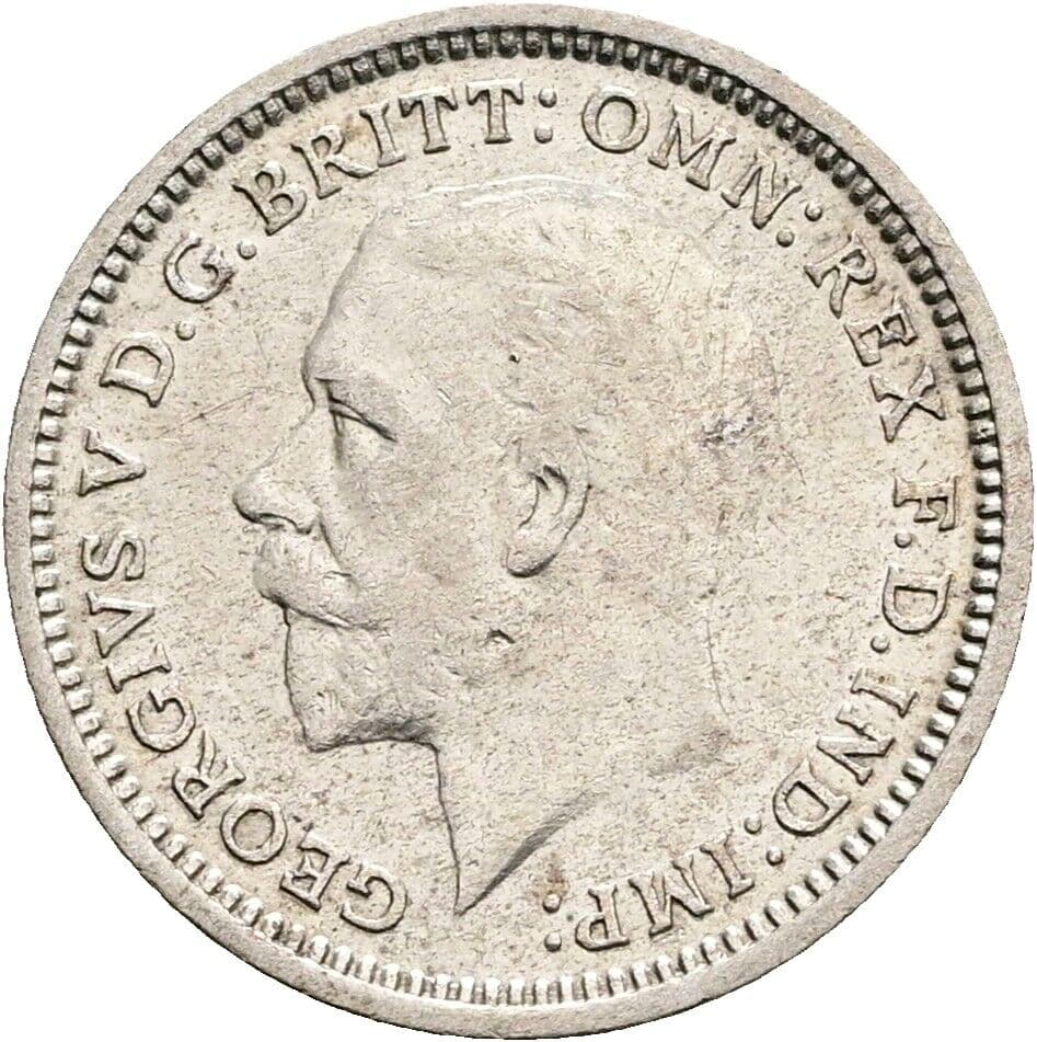3 Pence George V. (1910-1936) 1936 – Vorderseite