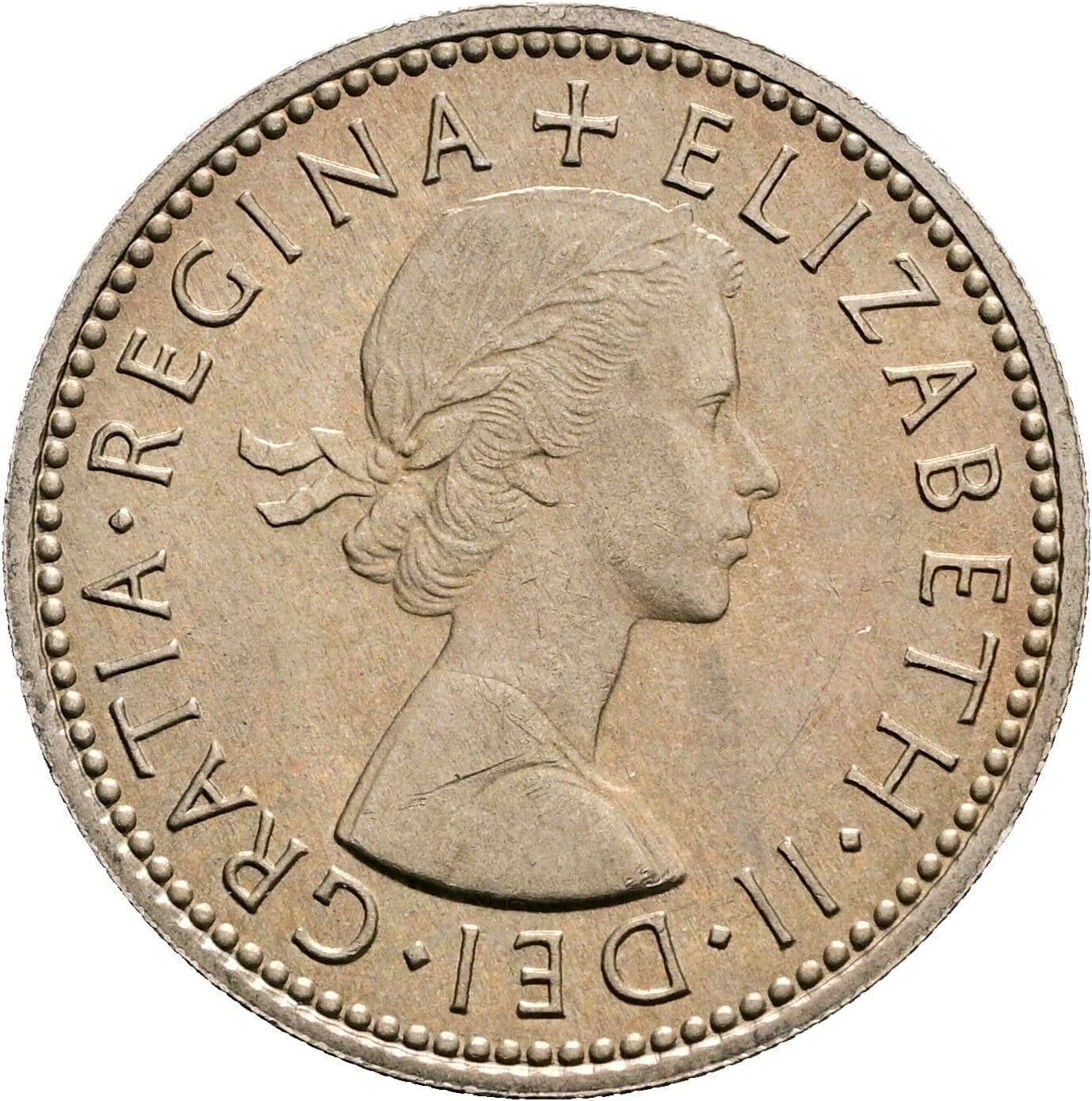 1 Shilling Elisabeth II. 1952-2022 1965 – Vorderseite