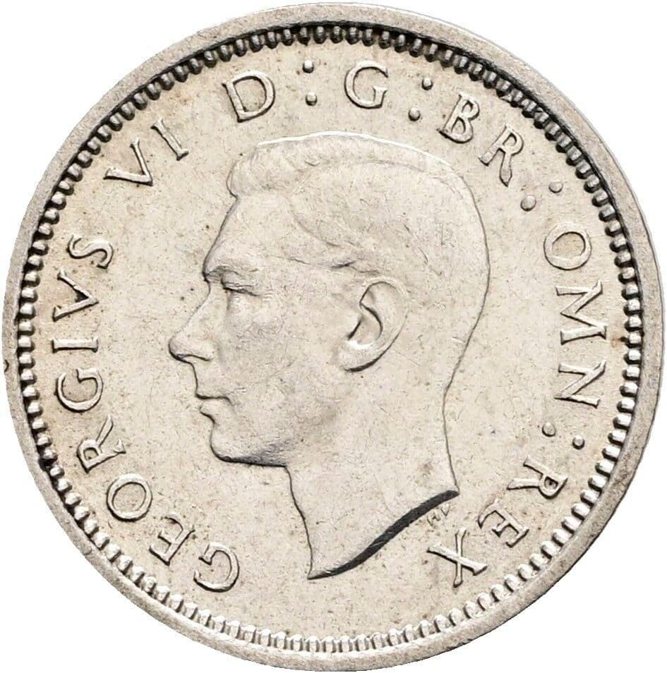 3 Pence Georg VI. (1936-1952) 1941 – Vorderseite