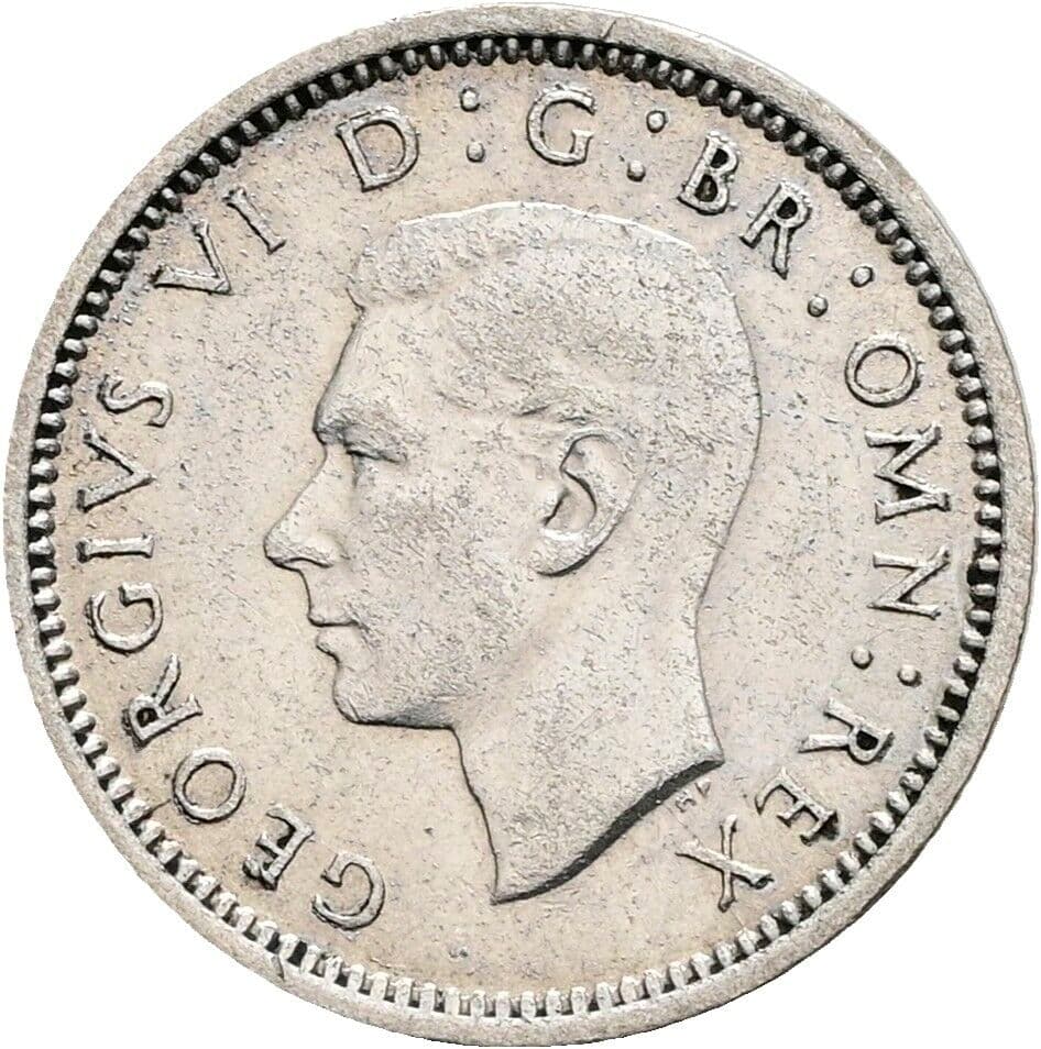 3 Pence Georg VI. (1936-1952) 1941 – Vorderseite