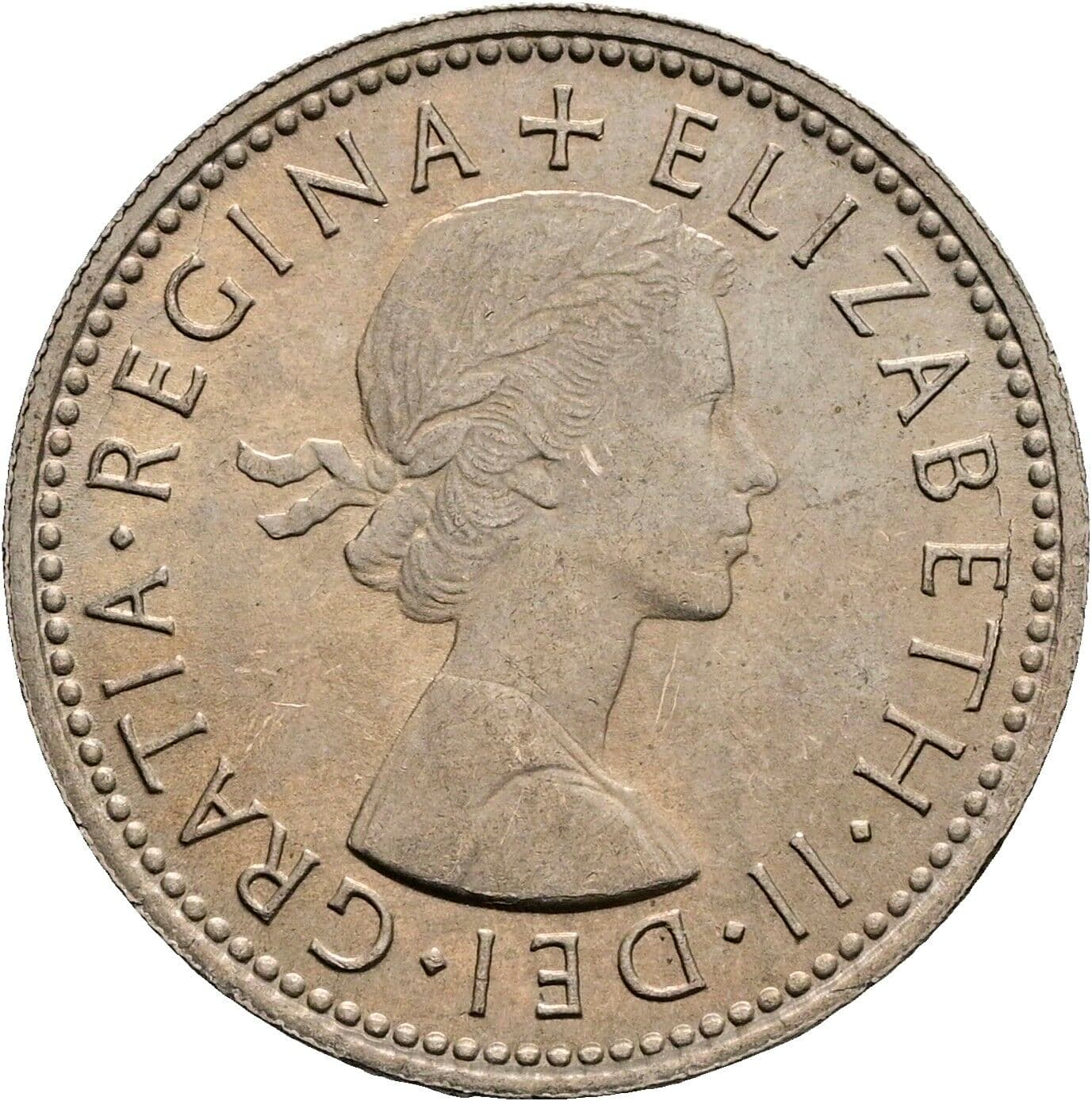 1 Shilling Elisabeth II. 1952-2022 1964 – Vorderseite