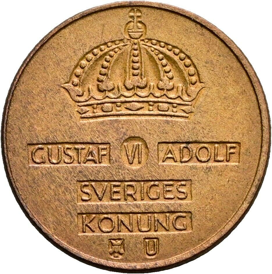 1 Öre Gustav VI. Adolf (1950-1973) 1963 – Rückseite