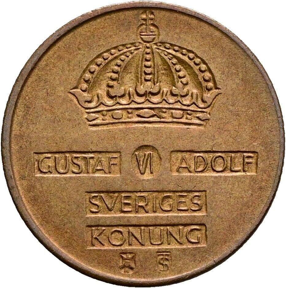 1 Öre Gustav VI. Adolf (1950-1973) 1953 – Rückseite