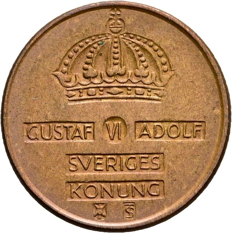 1 Öre Gustav VI. Adolf (1950-1973) 1960 – Rückseite