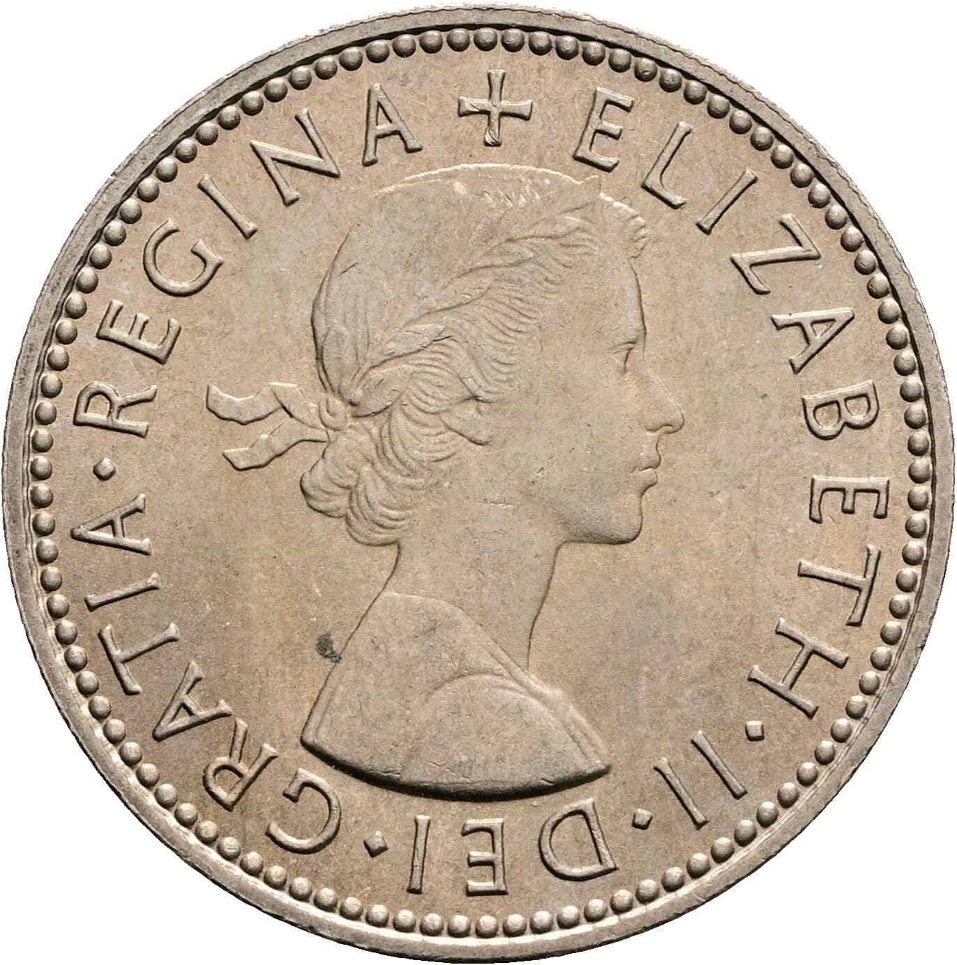 1 Shilling Elisabeth II. 1952-2022 1965 – Vorderseite