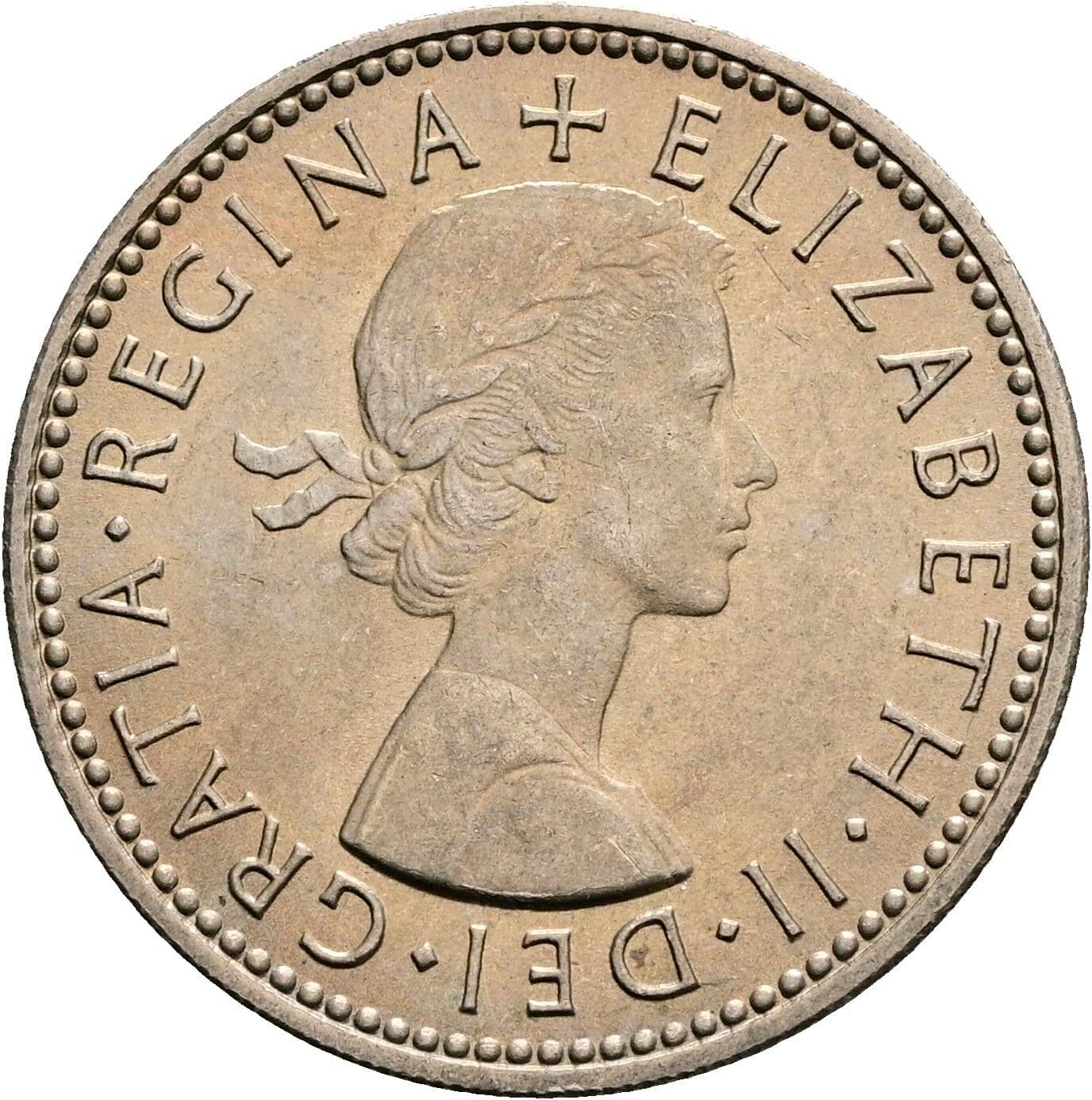 1 Shilling Elisabeth II. 1952-2022 1964 – Vorderseite