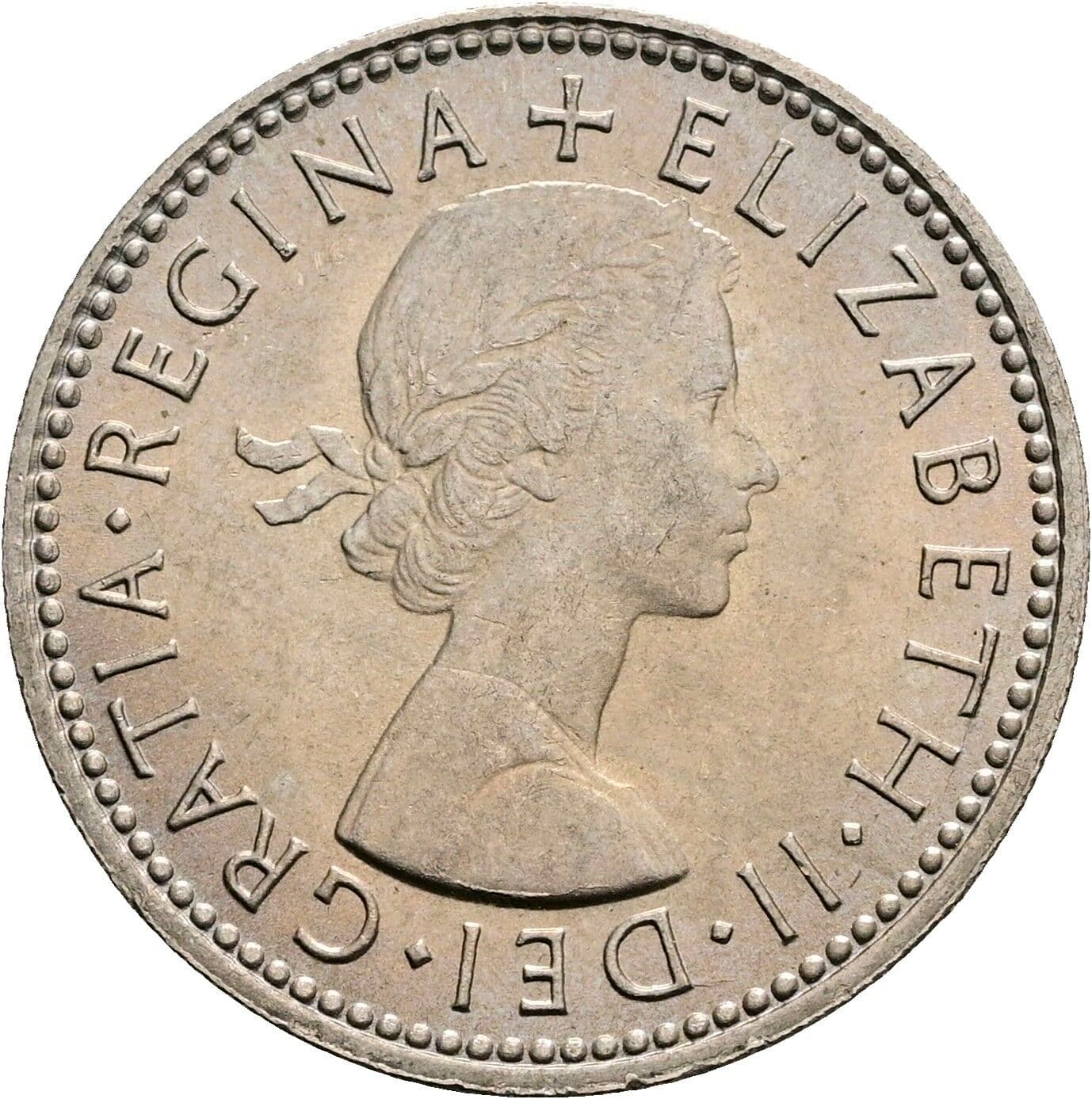 1 Shilling Elisabeth II. 1952-2022 1964 – Vorderseite