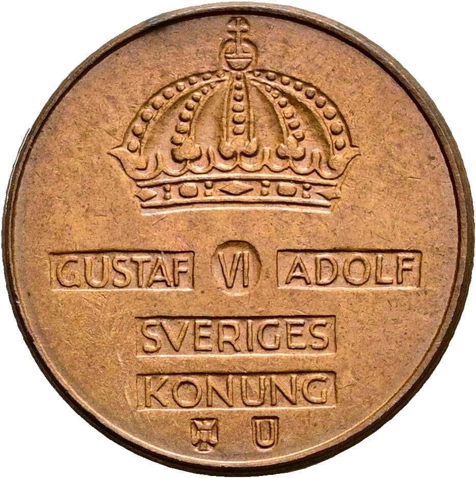 1 Öre Gustav VI. Adolf (1950-1973) 1962 – Rückseite