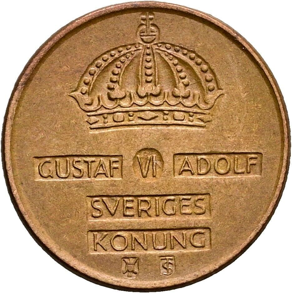 1 Öre Gustav VI. Adolf (1950-1973) 1960 – Rückseite