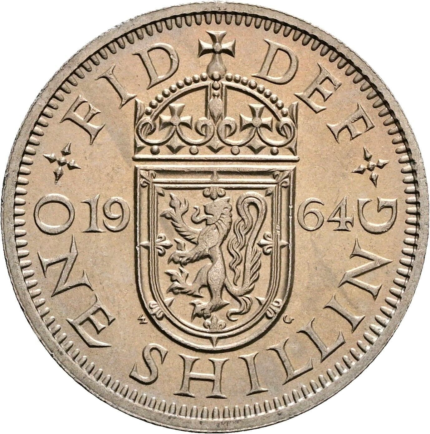 1 Shilling Elisabeth II. 1952-2022 1964 – Rückseite
