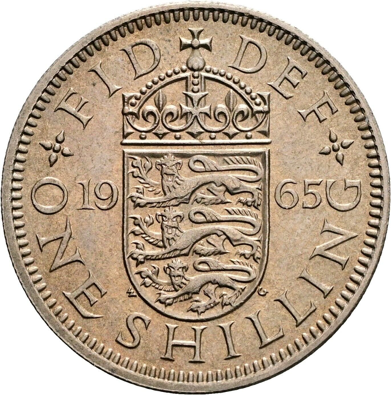 1 Shilling Elisabeth II. 1952-2022 1965 – Rückseite
