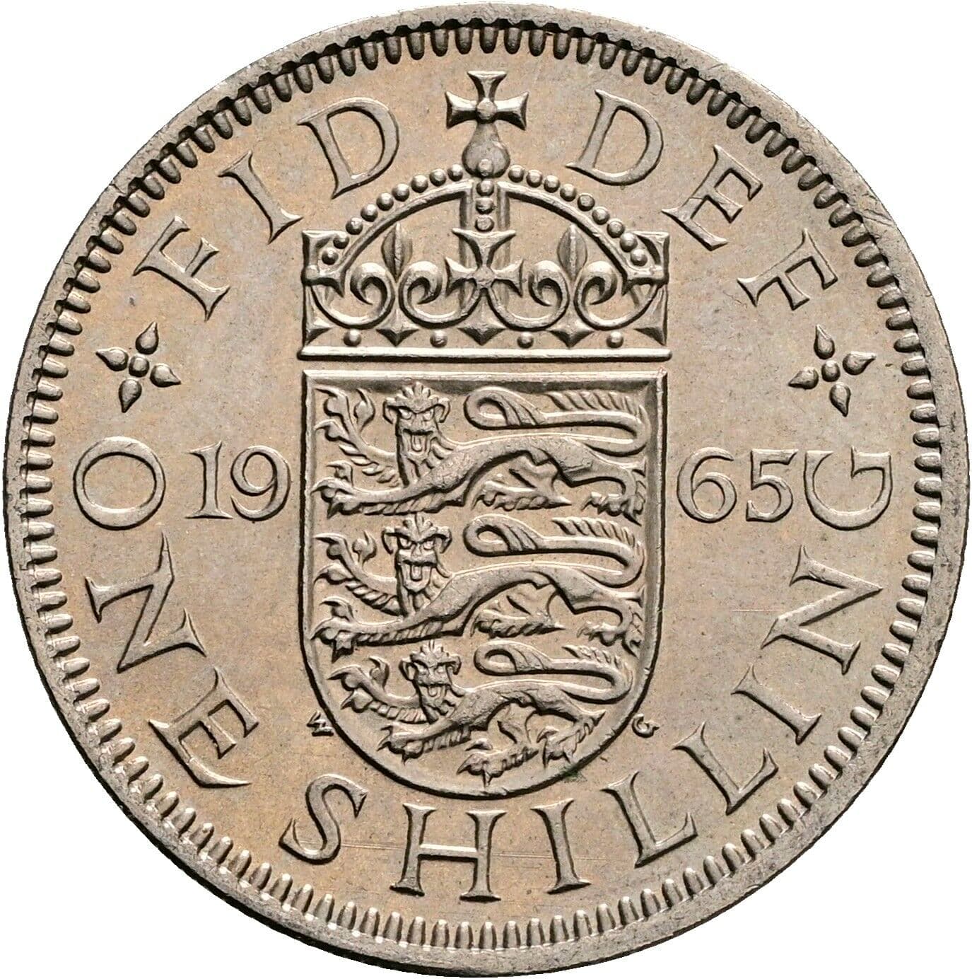 1 Shilling Elisabeth II. 1952-2022 1965 – Rückseite