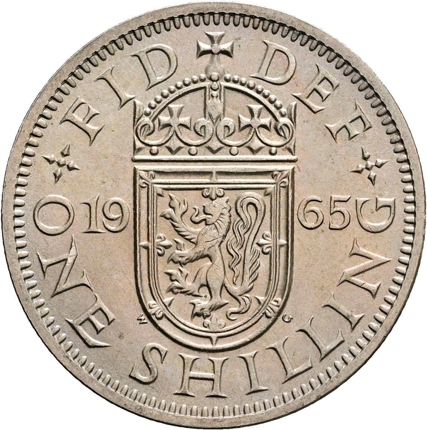 1 Shilling Elisabeth II. 1952-2022 1965 – Rückseite