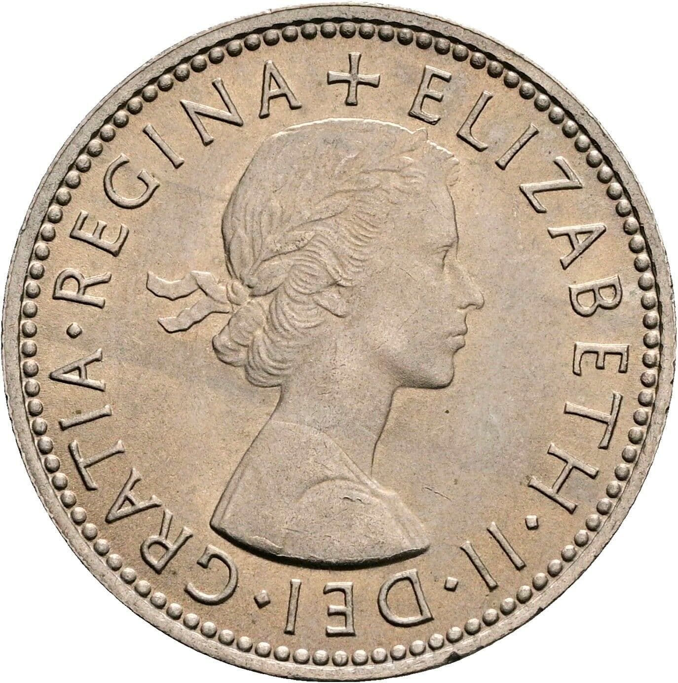 1 Shilling Elisabeth II. 1952-2022 1964 – Vorderseite