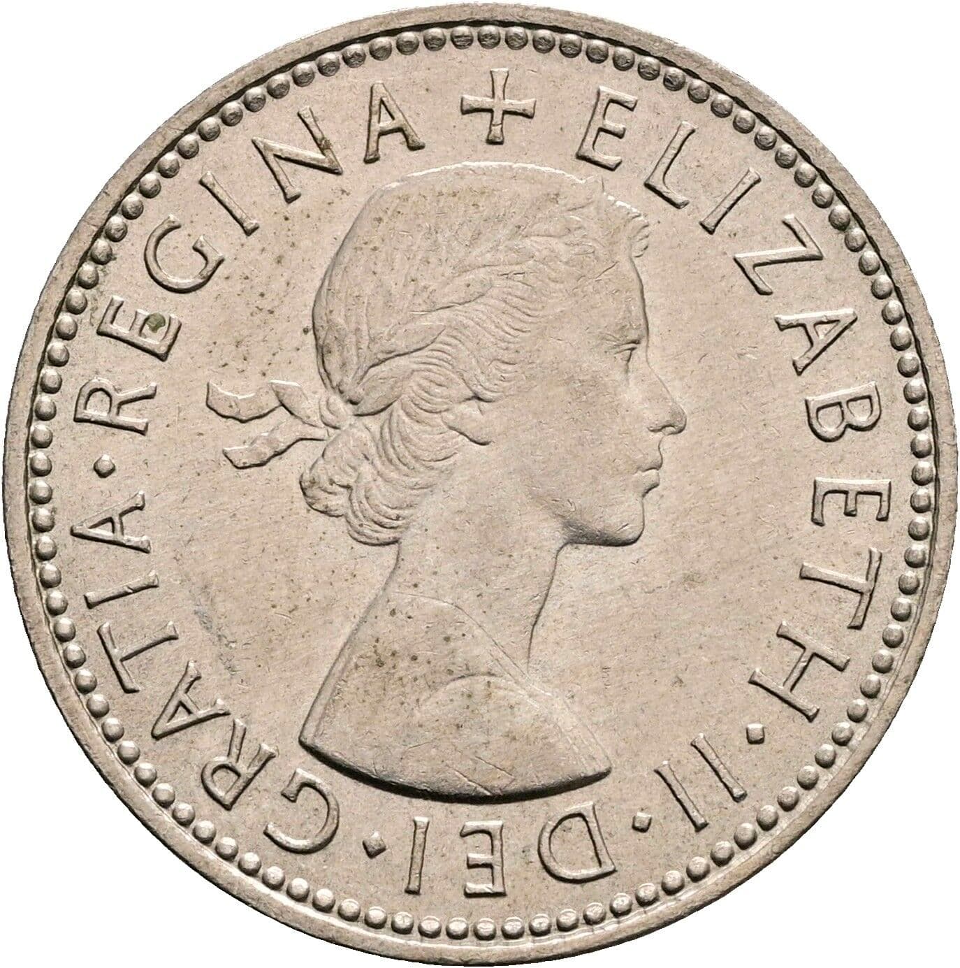 1 Shilling Elisabeth II. 1952-2022 1963 – Vorderseite