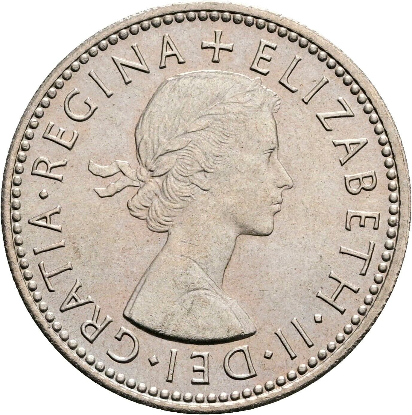 1 Shilling Elisabeth II. 1952-2022 1965 – Vorderseite