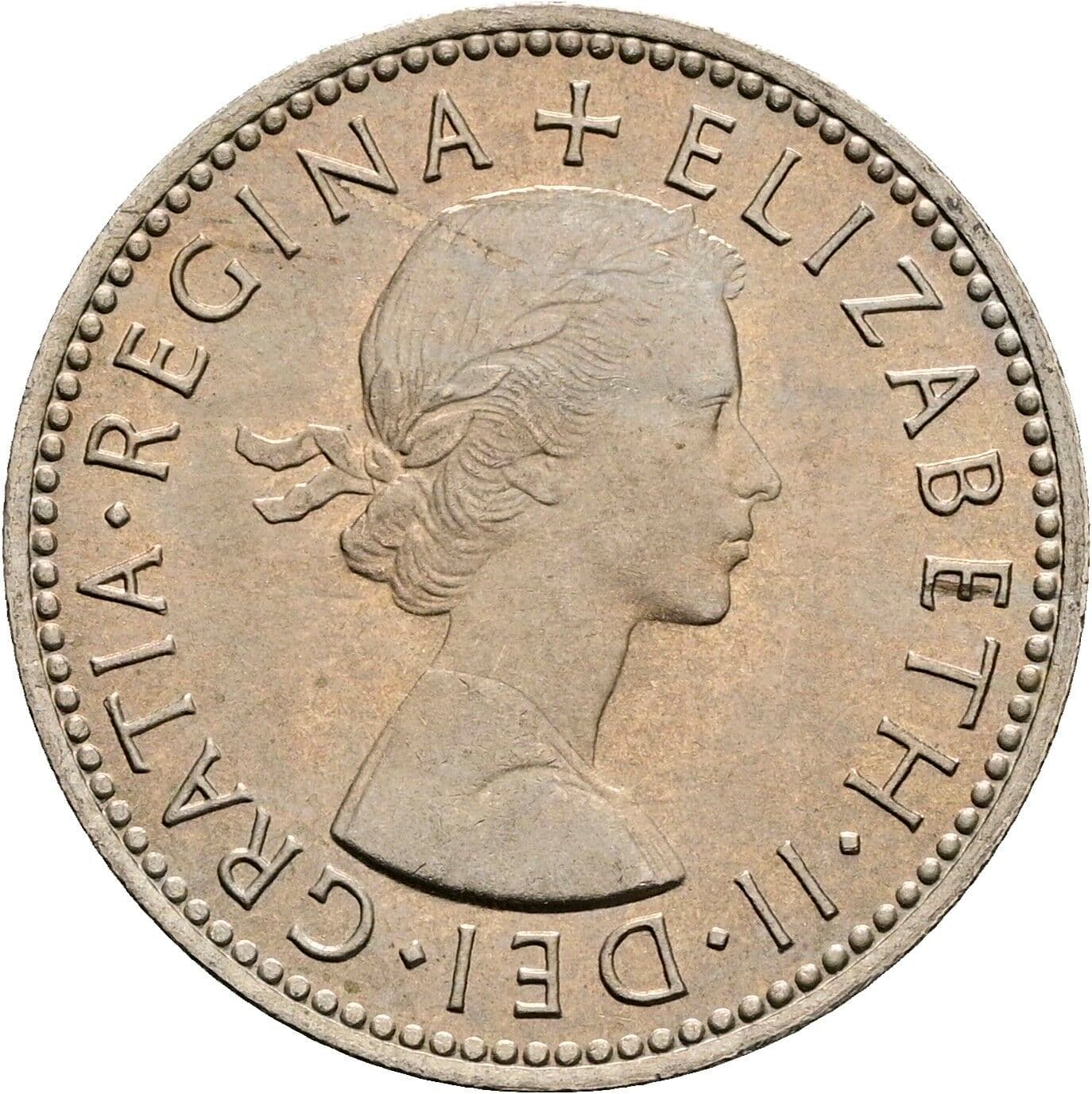 1 Shilling Elisabeth II. 1952-2022 1965 – Vorderseite