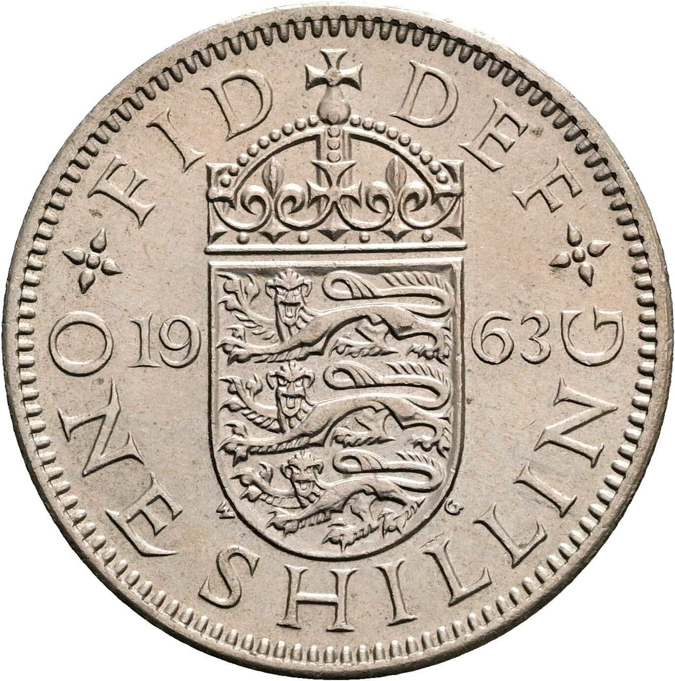 1 Shilling Elisabeth II. 1952-2022 1963 – Rückseite