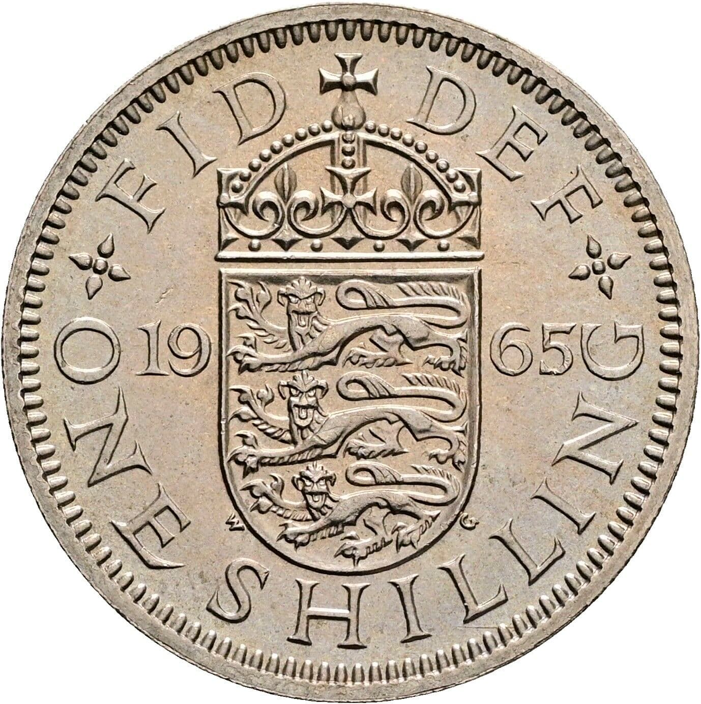 1 Shilling Elisabeth II. 1952-2022 1965 – Rückseite