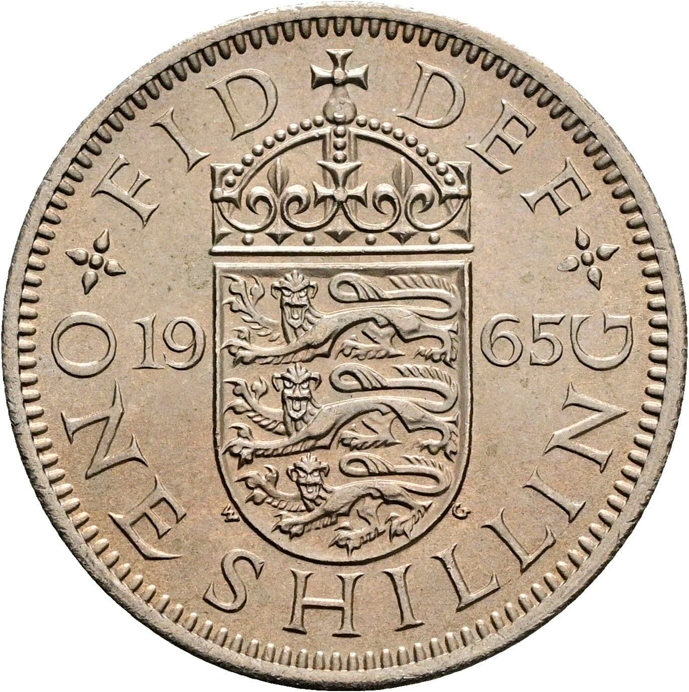 1 Shilling Elisabeth II. 1952-2022 1965 – Rückseite