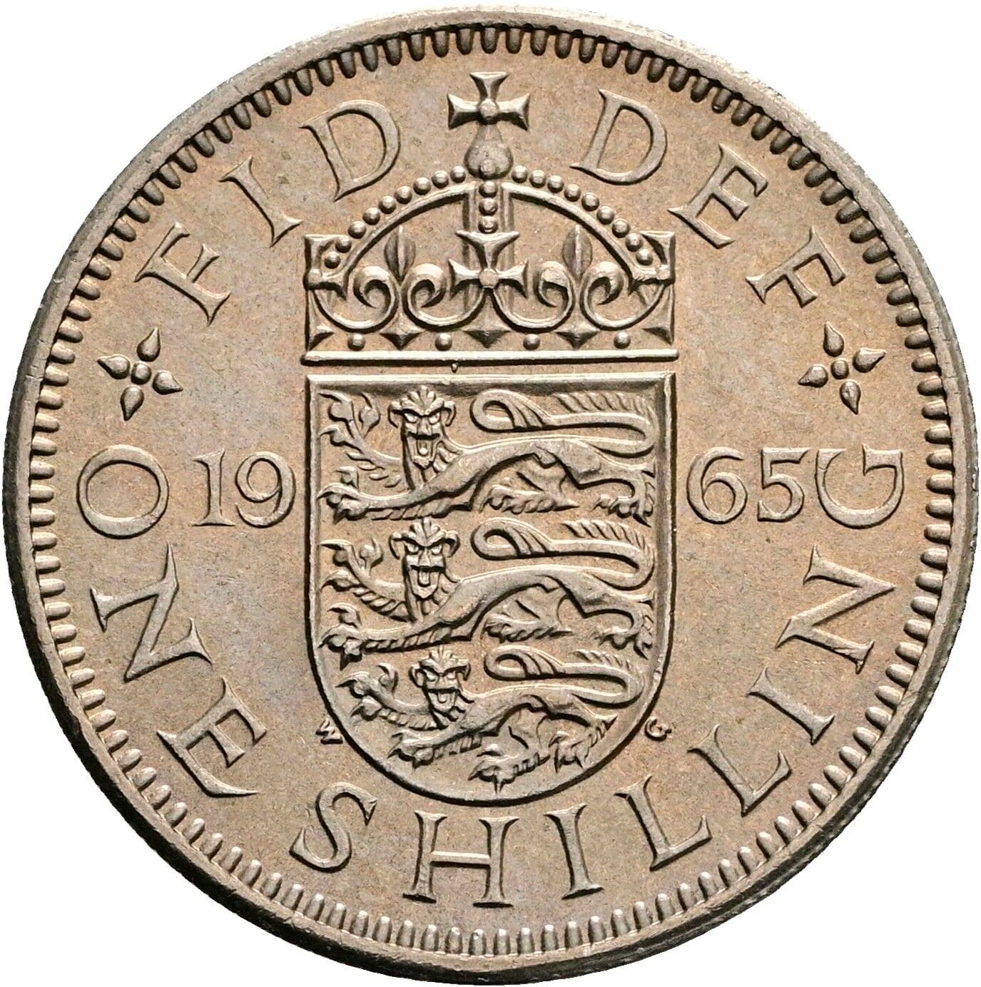 1 Shilling Elisabeth II. 1952-2022 1965 – Rückseite