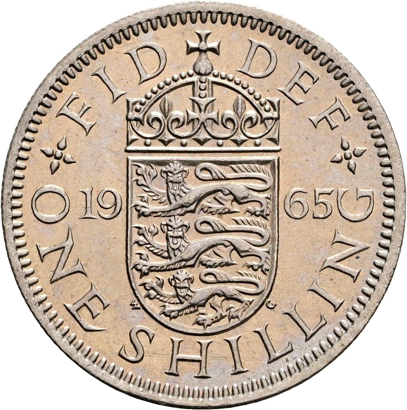 1 Shilling Elisabeth II. 1952-2022 1965 – Rückseite