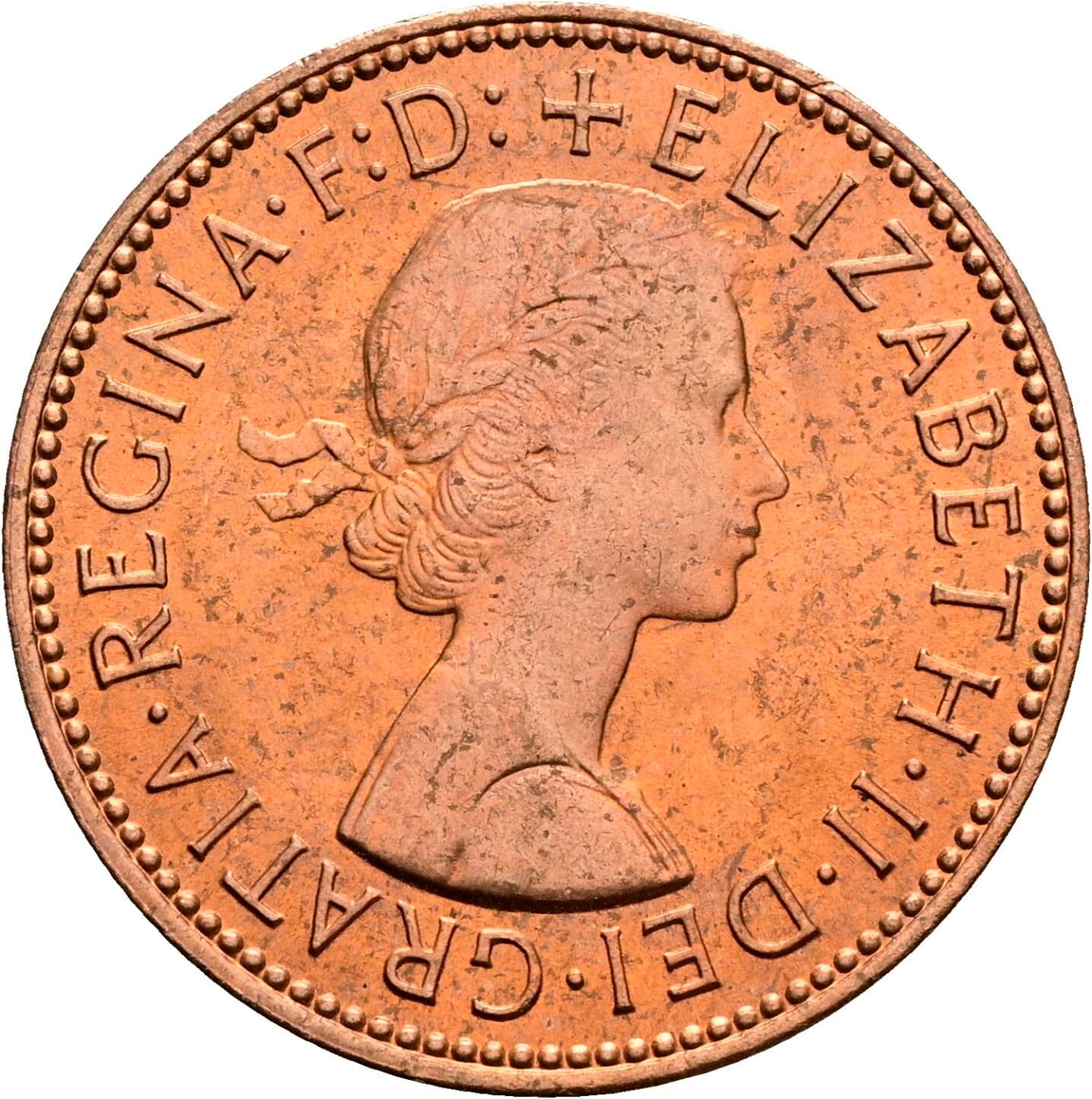 Half Penny Elisabeth II. 1952-2022 1967 – Vorderseite