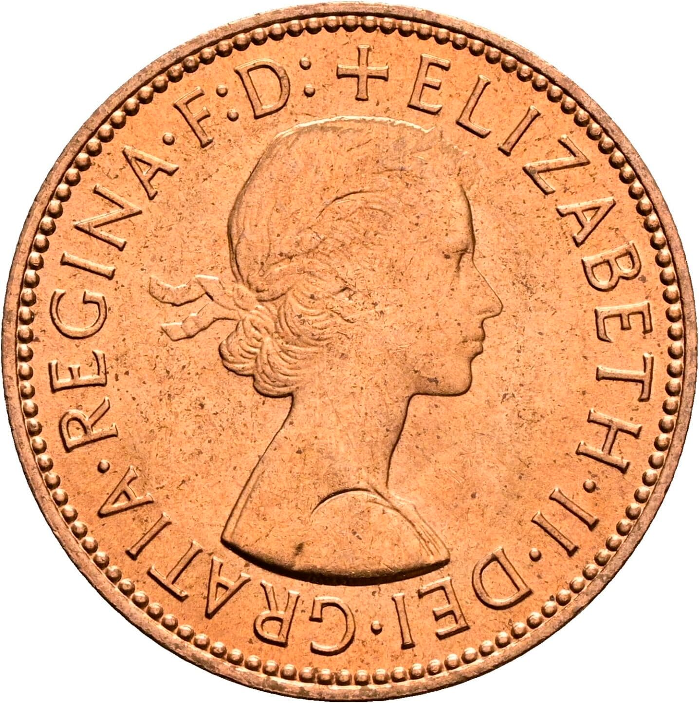 Half Penny Elisabeth II. 1952-2022 1967 – Vorderseite