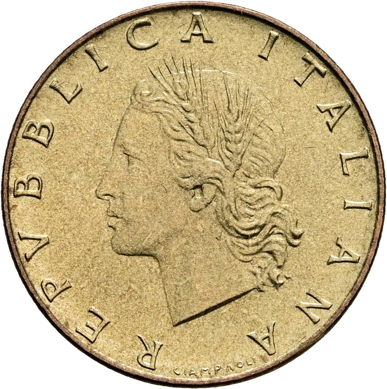 20 Lire 1975 – Vorderseite