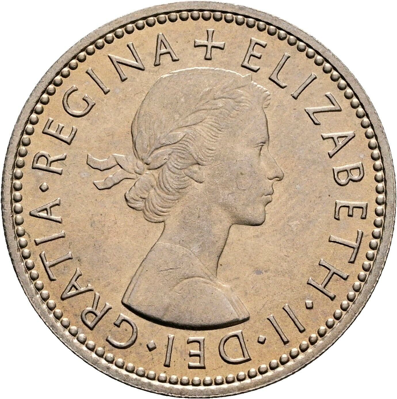 1 Shilling Elisabeth II. 1952-2022 1965 – Vorderseite