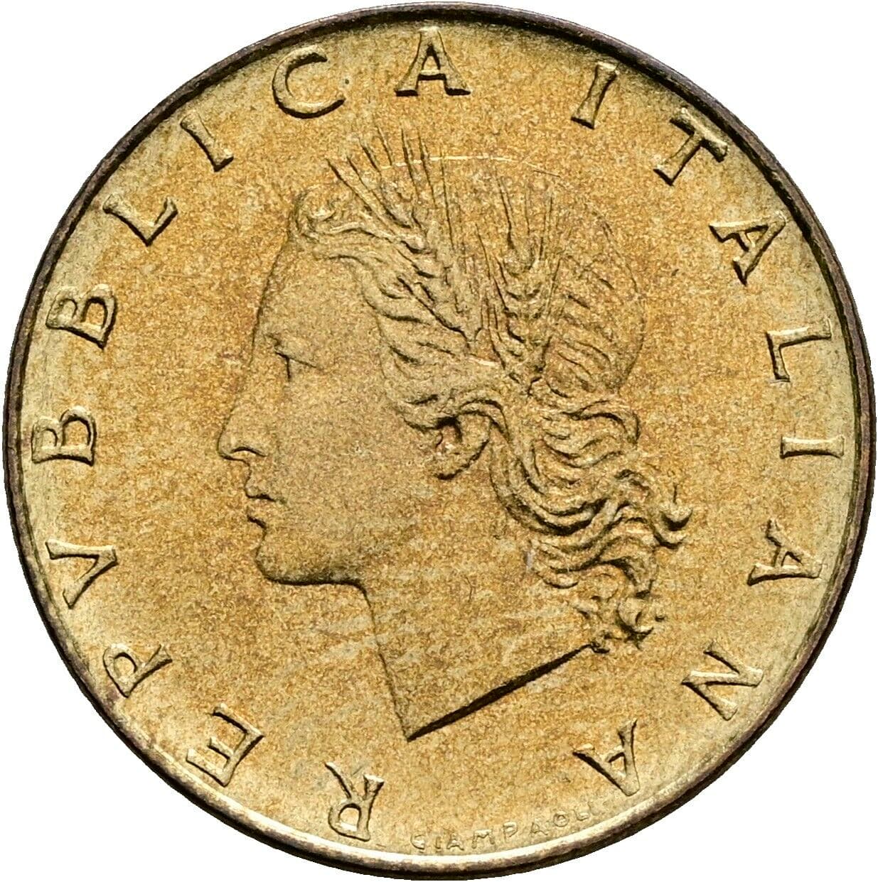 20 Lire 1977 – Vorderseite