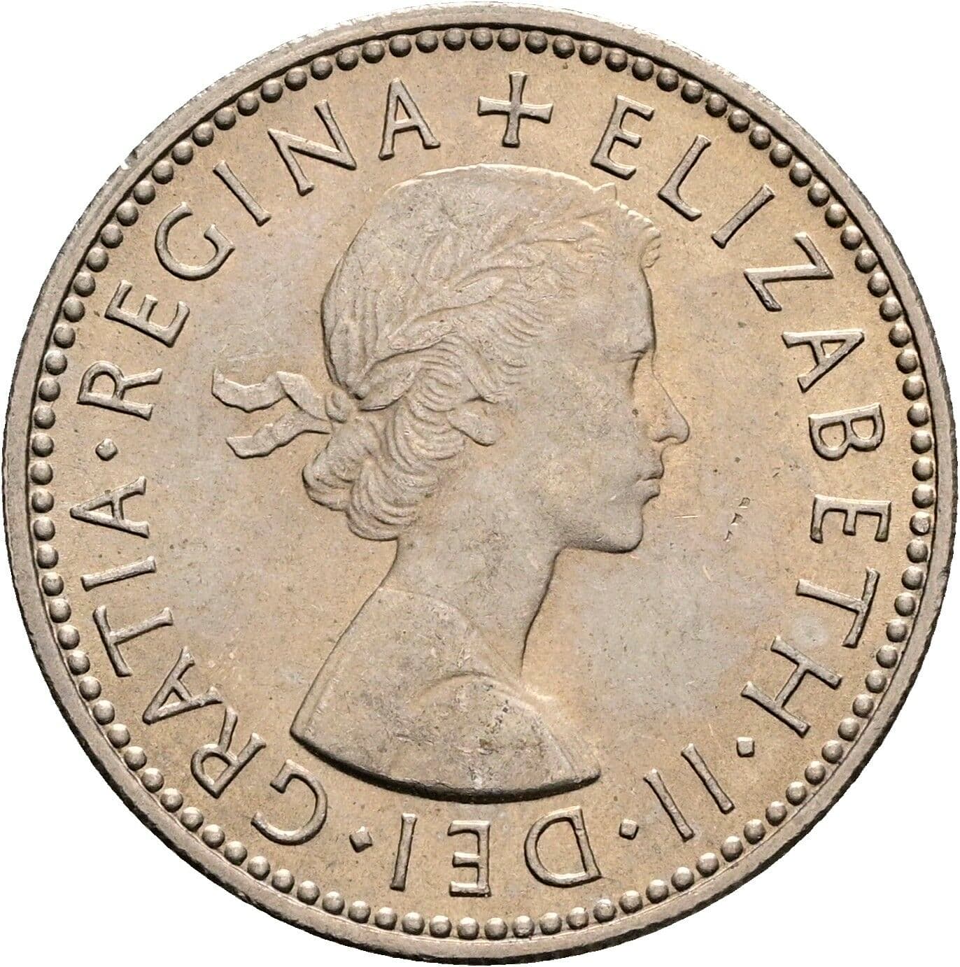 1 Shilling Elisabeth II. 1952-2022 1964 – Vorderseite