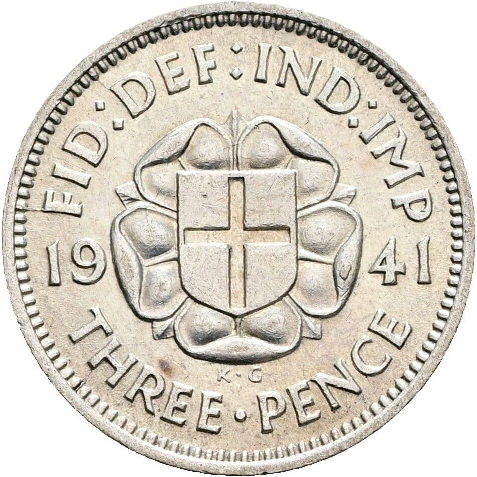3 Pence George VI. 1936-1952 1941 – Rückseite