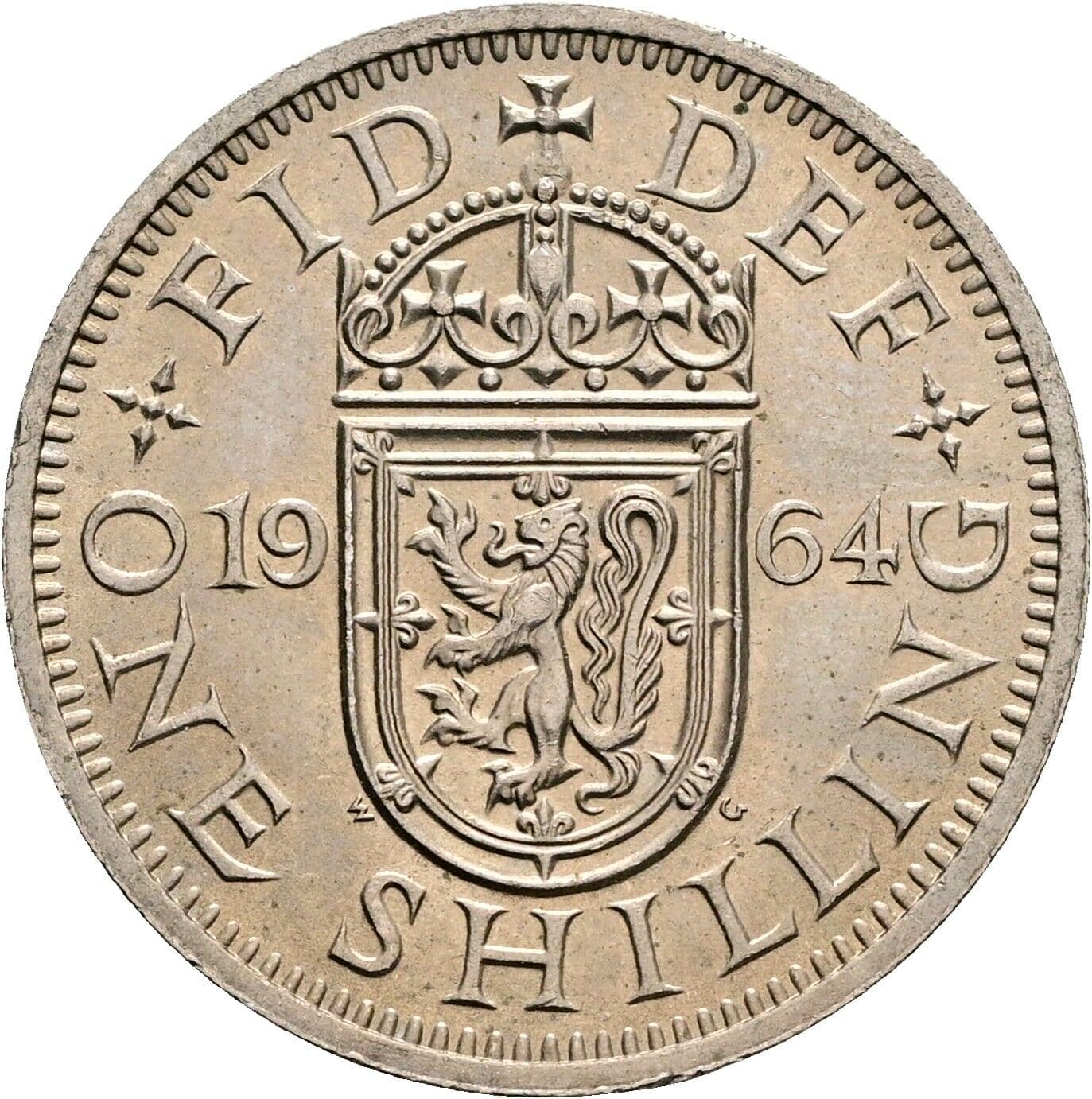 1 Shilling Elisabeth II. 1952-2022 1964 – Rückseite