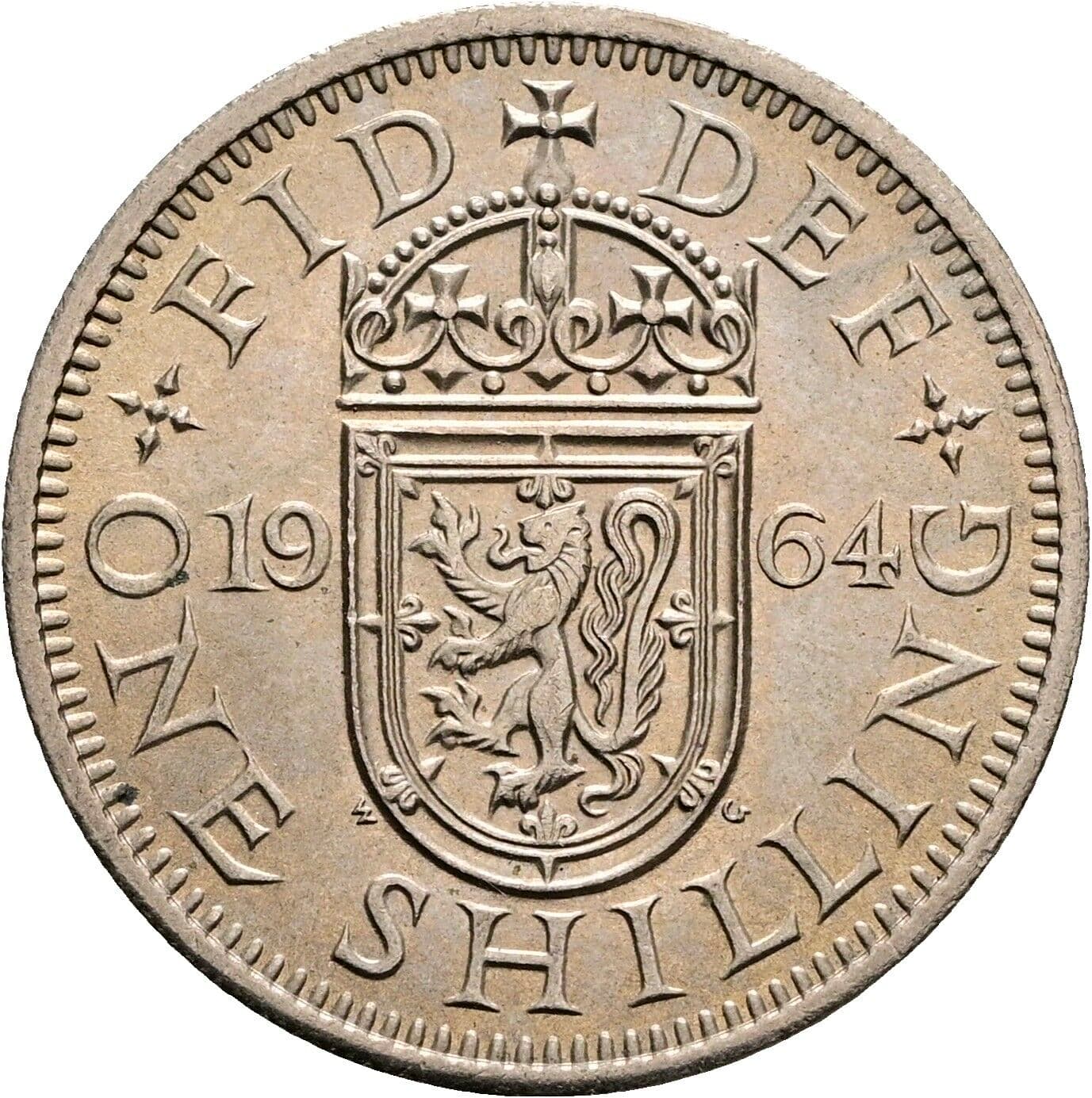 1 Shilling Elisabeth II. 1952-2022 1964 – Rückseite