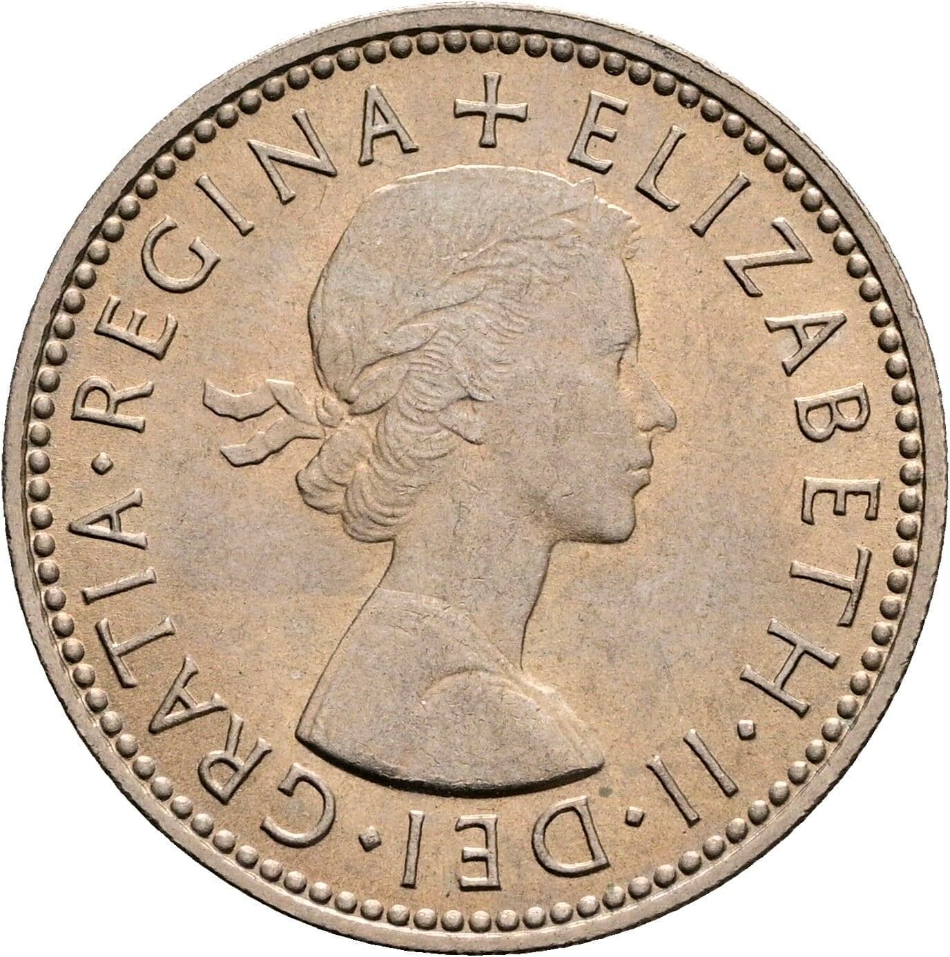 1 Shilling Elisabeth II. 1952-2022 1964 – Vorderseite