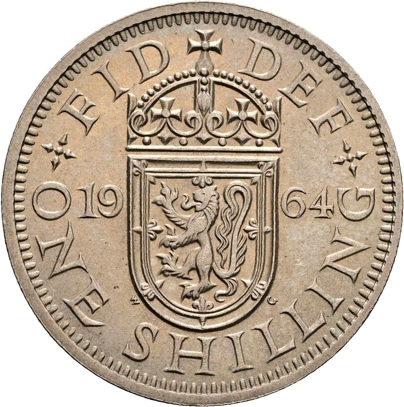 1 Shilling Elisabeth II. 1952-2022 1964 – Rückseite