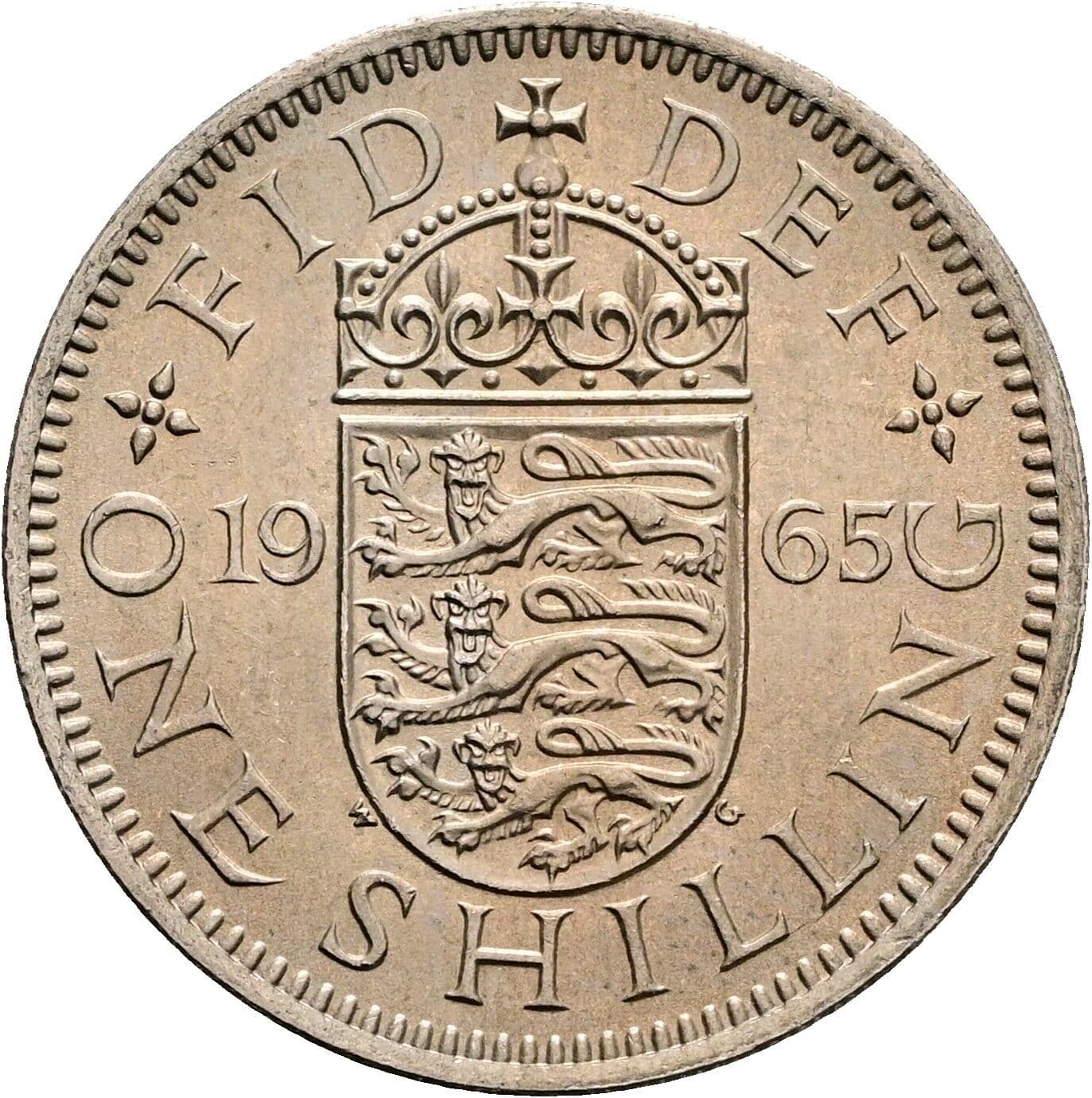 1 Shilling Elisabeth II. 1952-2022 1965 – Rückseite