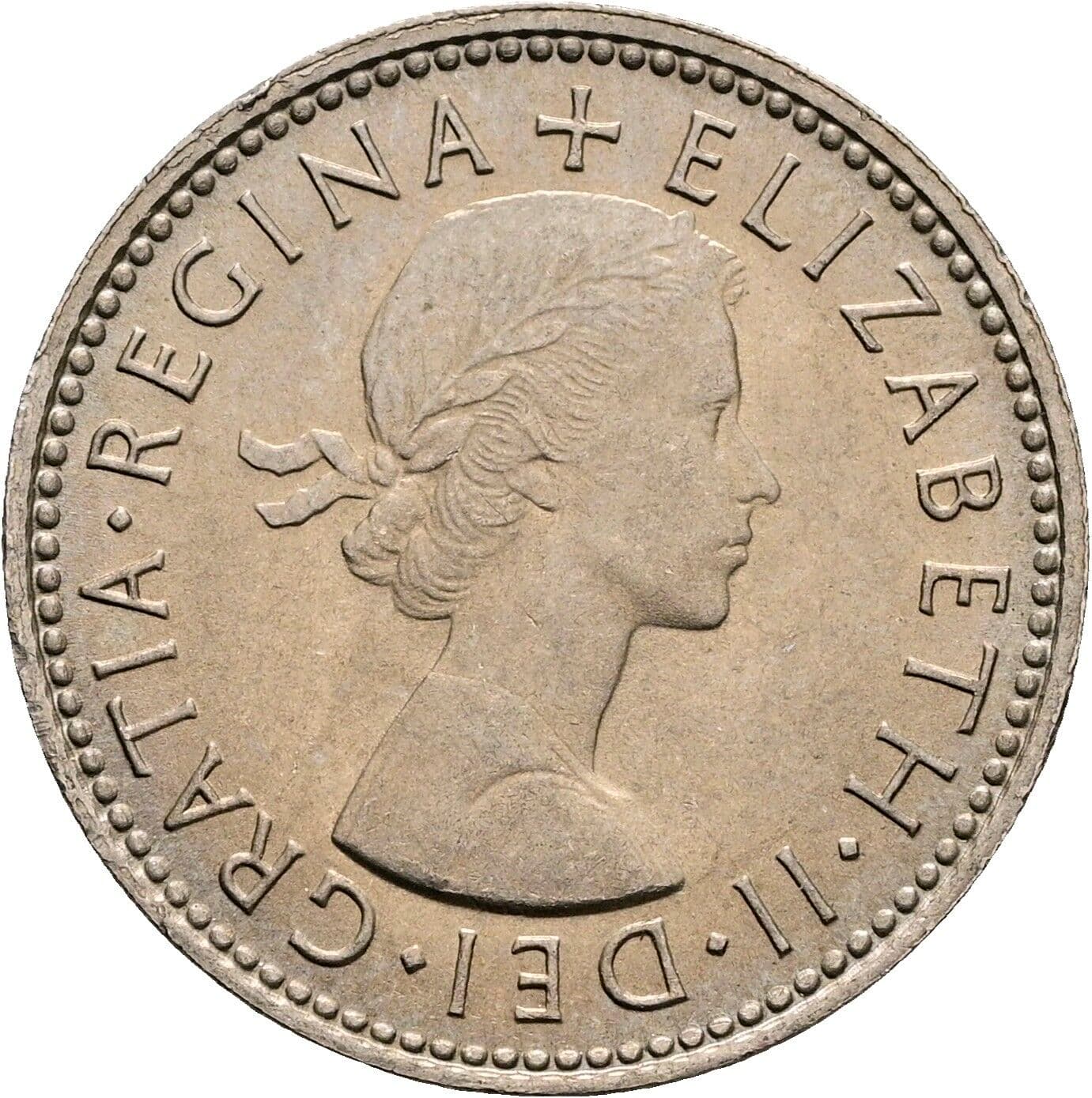 1 Shilling Elisabeth II. 1952-2022 1964 – Vorderseite