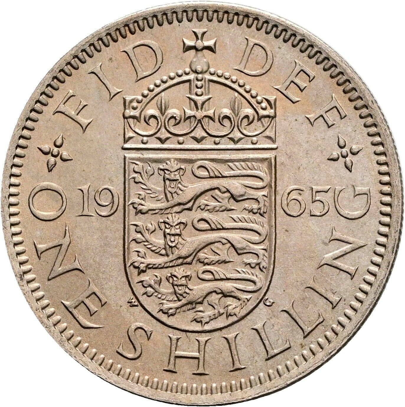 1 Shilling Elisabeth II. 1952-2022 1965 – Rückseite
