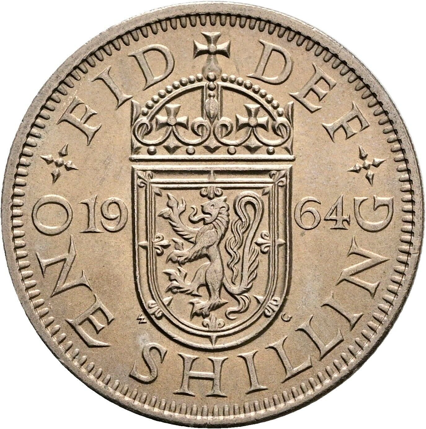 1 Shilling Elisabeth II. 1952-2022 1964 – Rückseite