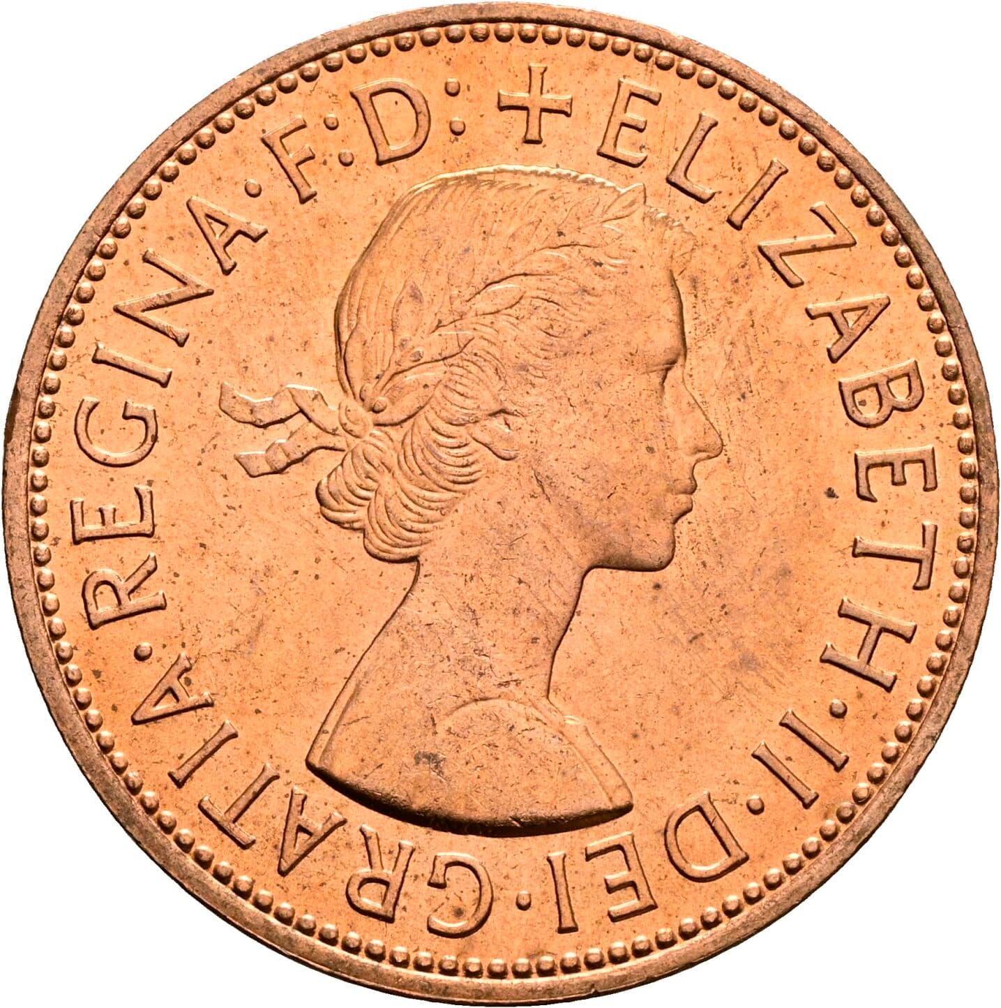 1 Penny Elisabeth II. 1952-2022 1967 – Vorderseite