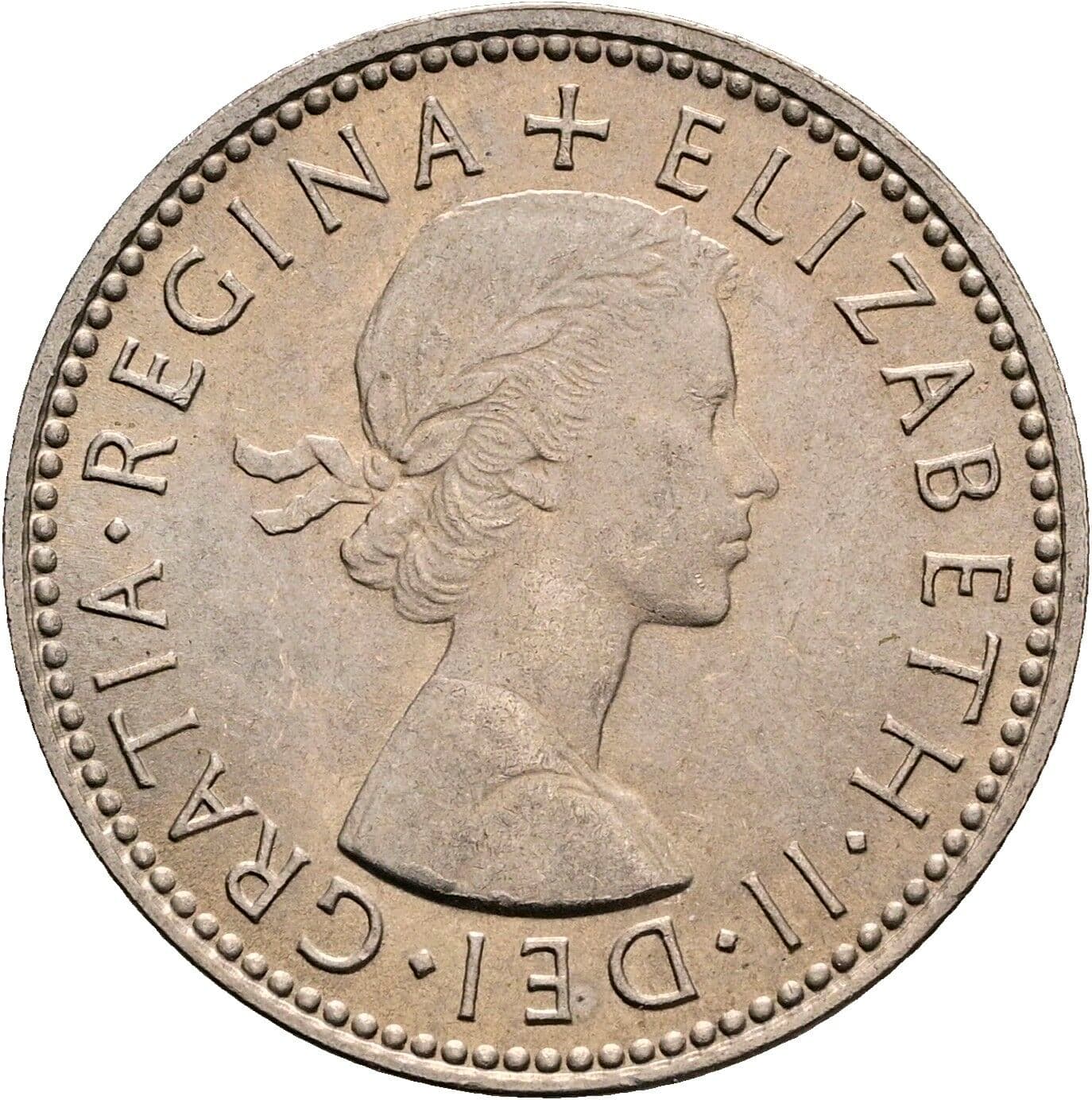 1 Shilling Elisabeth II. 1952-2022 1964 – Vorderseite