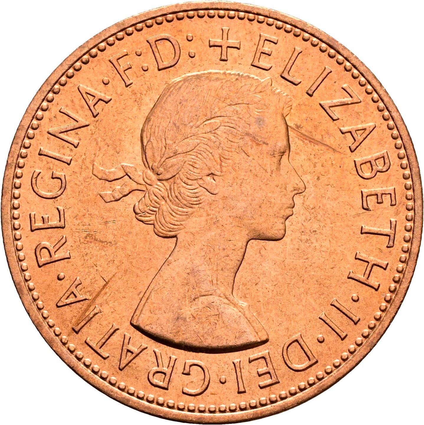 1 Penny Elisabeth II. 1952-2022 1967 – Vorderseite