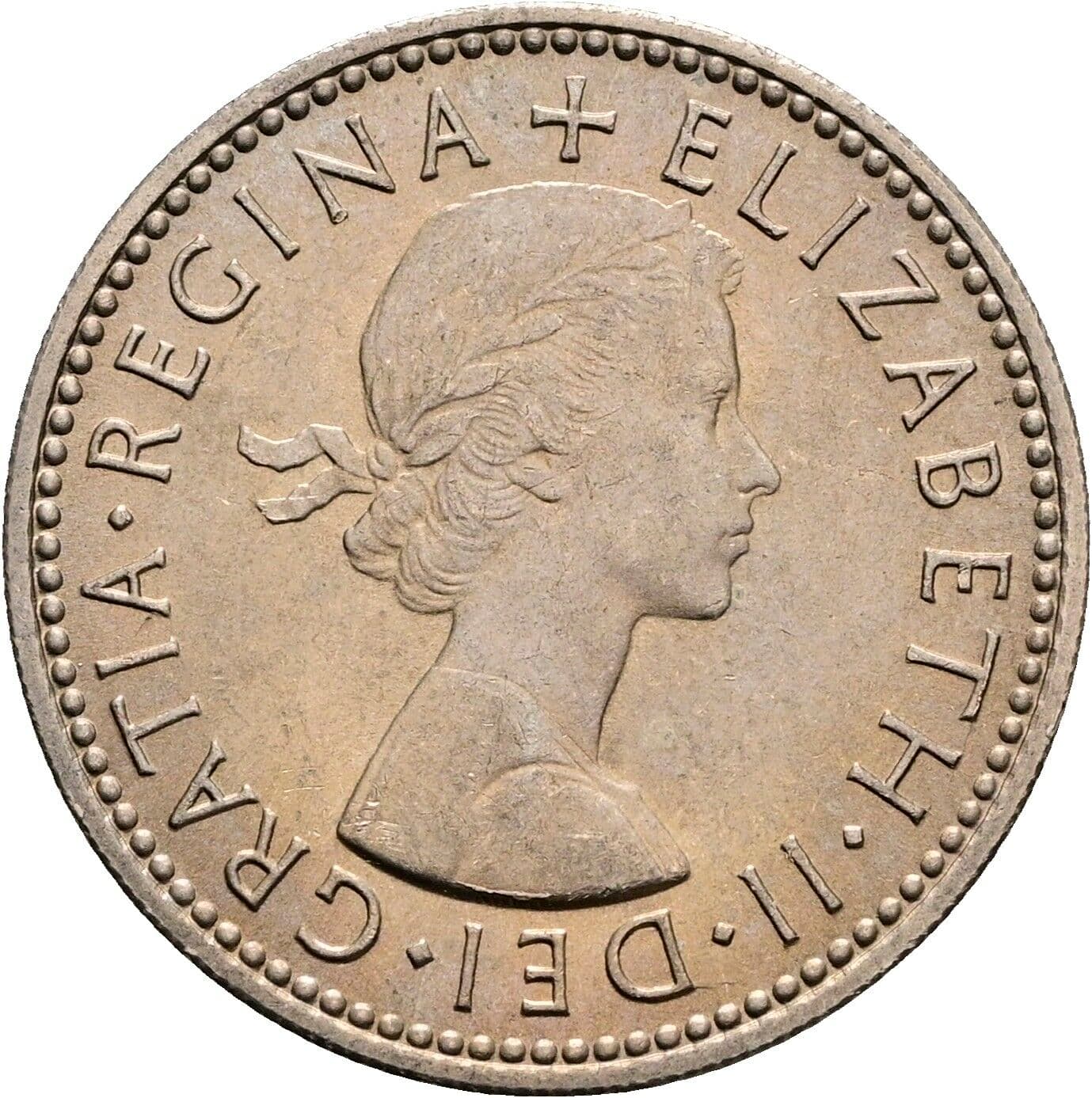 1 Shilling Elisabeth II. 1952-2022 1964 – Vorderseite