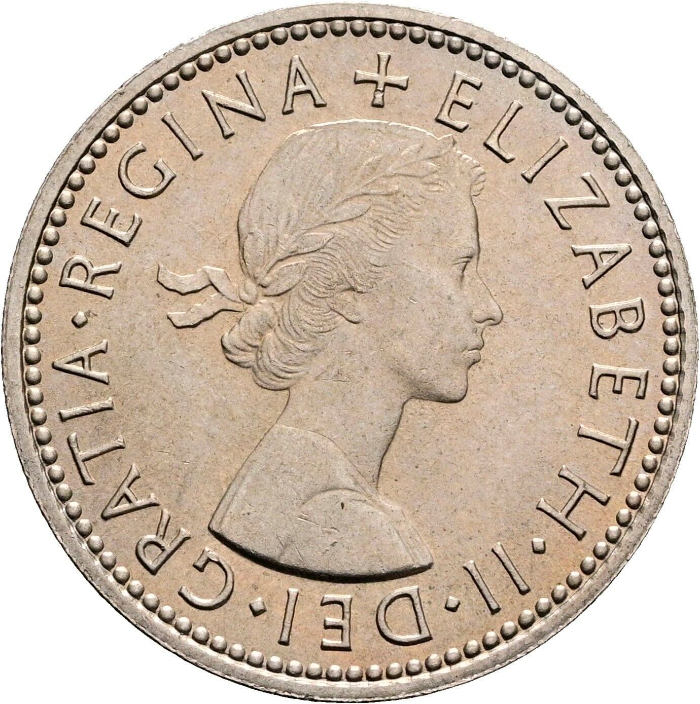 1 Shilling Elisabeth II. 1952-2022 1965 – Vorderseite