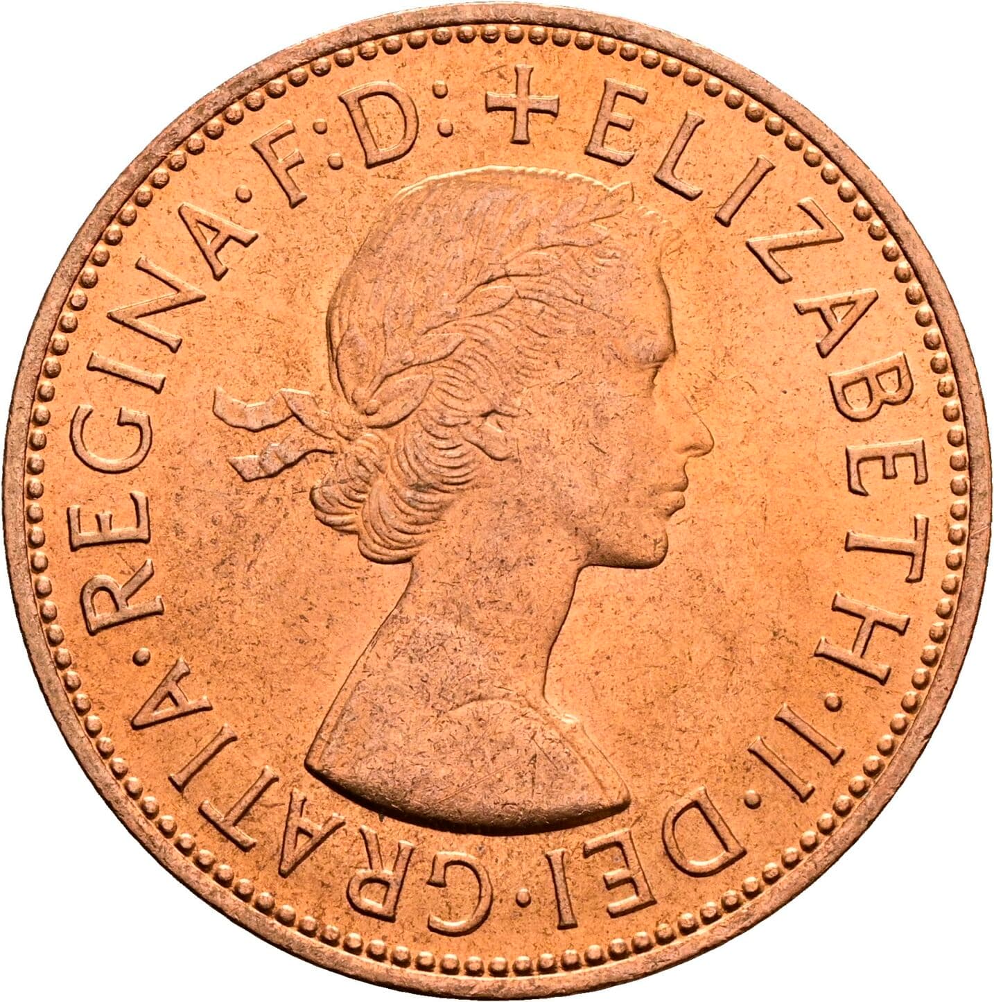 1 Penny Elisabeth II. 1952-2022 1967 – Vorderseite