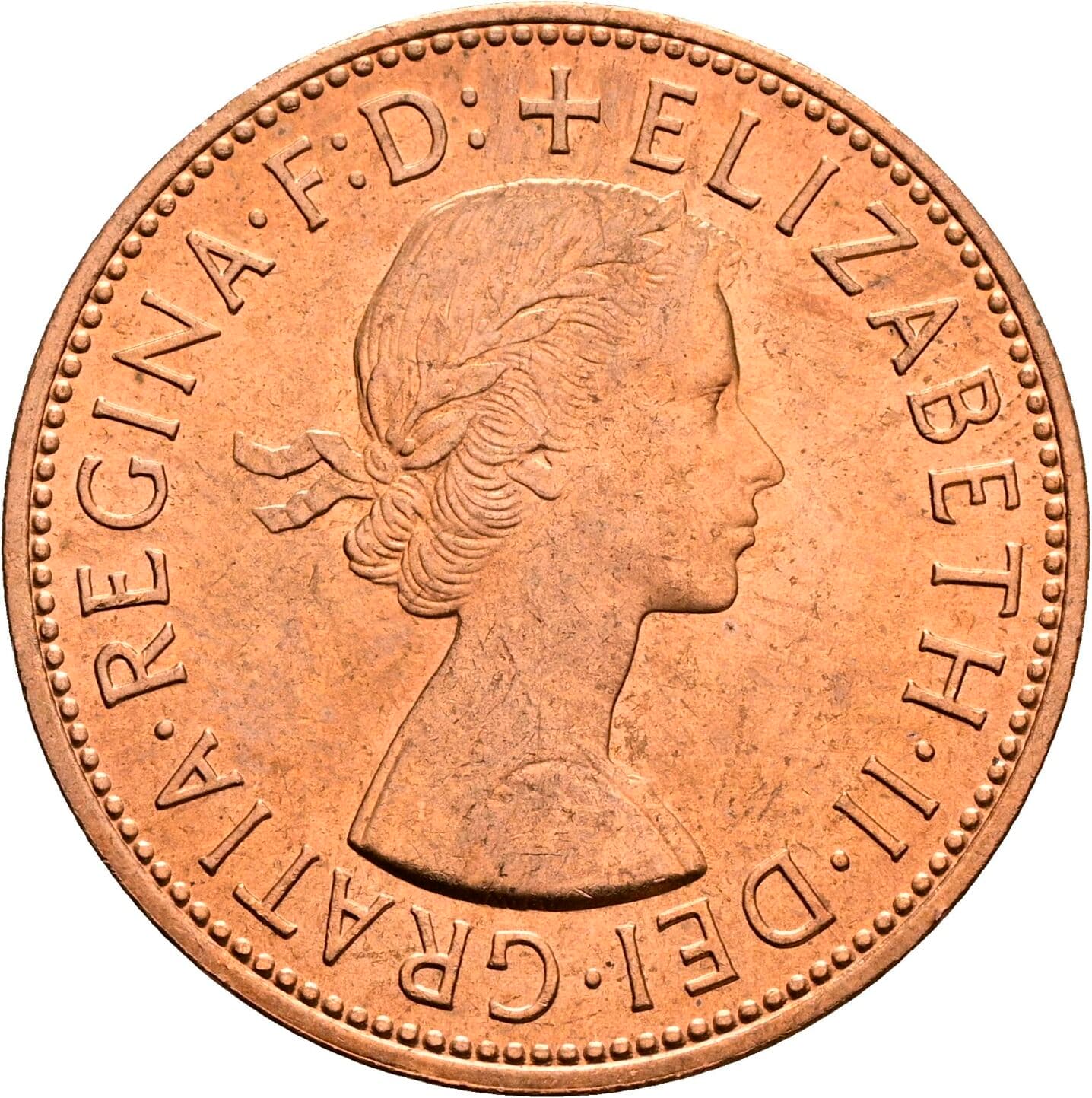 1 Penny Elisabeth II. 1952-2022 1967 – Vorderseite